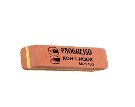 Ластик Koh-i-Noor 'Progresso 60' 57х19,5х8мм, оранжевый каучук, 6821;40