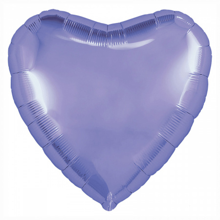 Шар фольга 19" Agura "Сердце" Пастельный фиолетовый, 753255