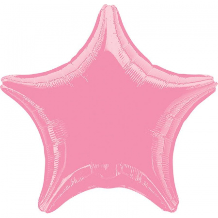 Шар фольга 18 Звезда Металлик Розовый / Metallic Pink Star S15 /  1280402