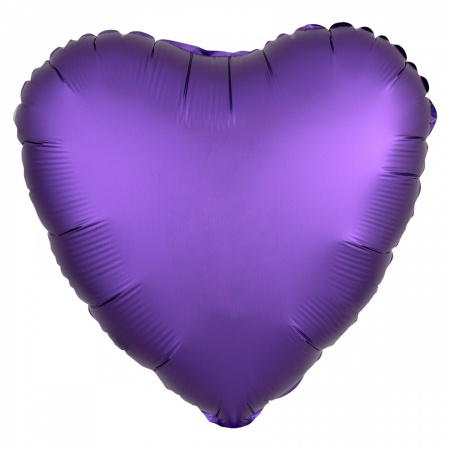 Шар фольга 18" Agura "Сердце" Пурпурный матовый, 751664