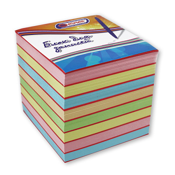 Кубарик 9х9х9 цветной экстра 2-6 цвета, офсет, AR-3990