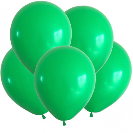 Шар латексный Весёлый праздник 12" Зелёный , пастель 10 шт, 412406,3849
