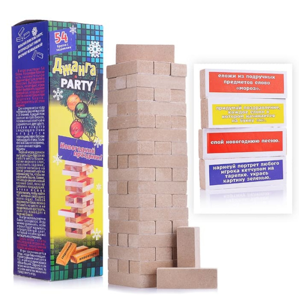 Игра Джанга-Рarty 'Новогодний праздник' (8х8х35 см.), 4607155191292
